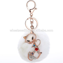 2015 nuevo bolsos de piel de peluche de peluche Keyring 133-FH95-133